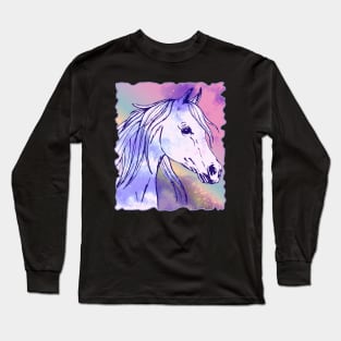 Horse Horse Head Long Sleeve T-Shirt